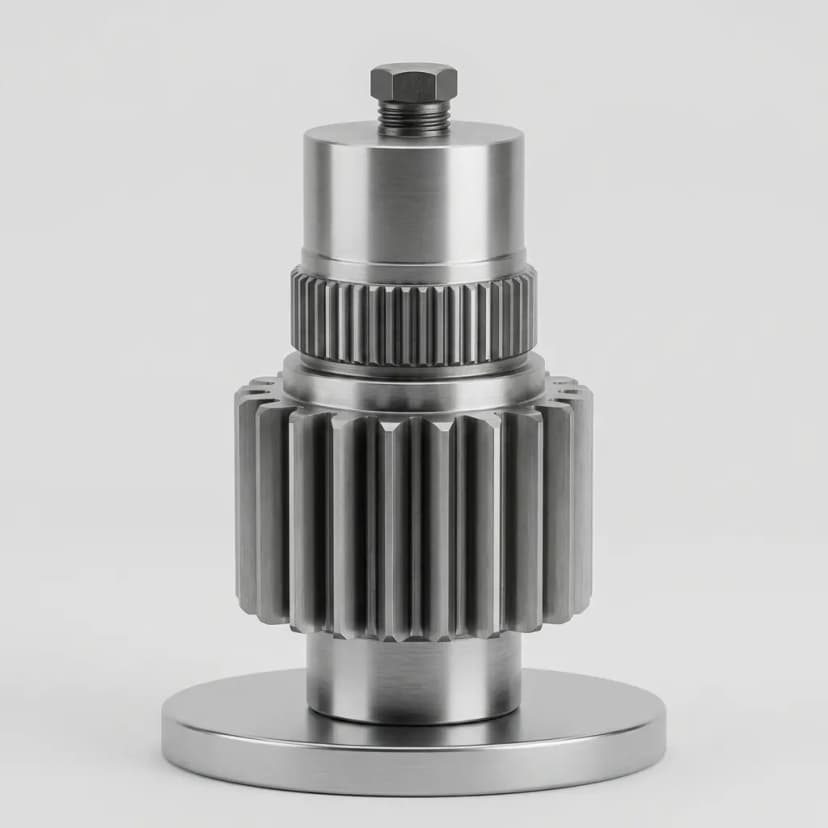 Gear shaft from CNC actuator component package