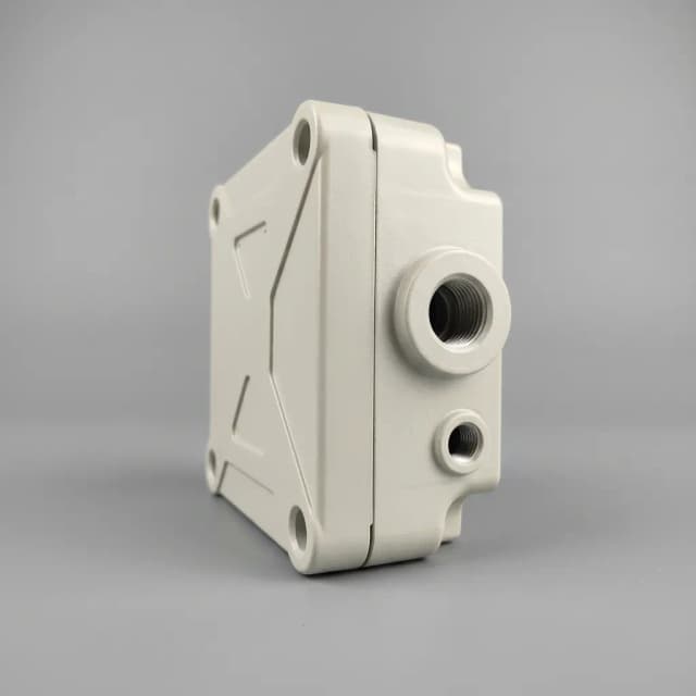 CNC actuator housing with precision mounting features