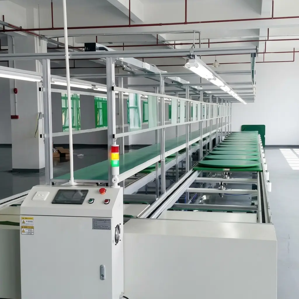 Automated assembly line with actuator motion modules